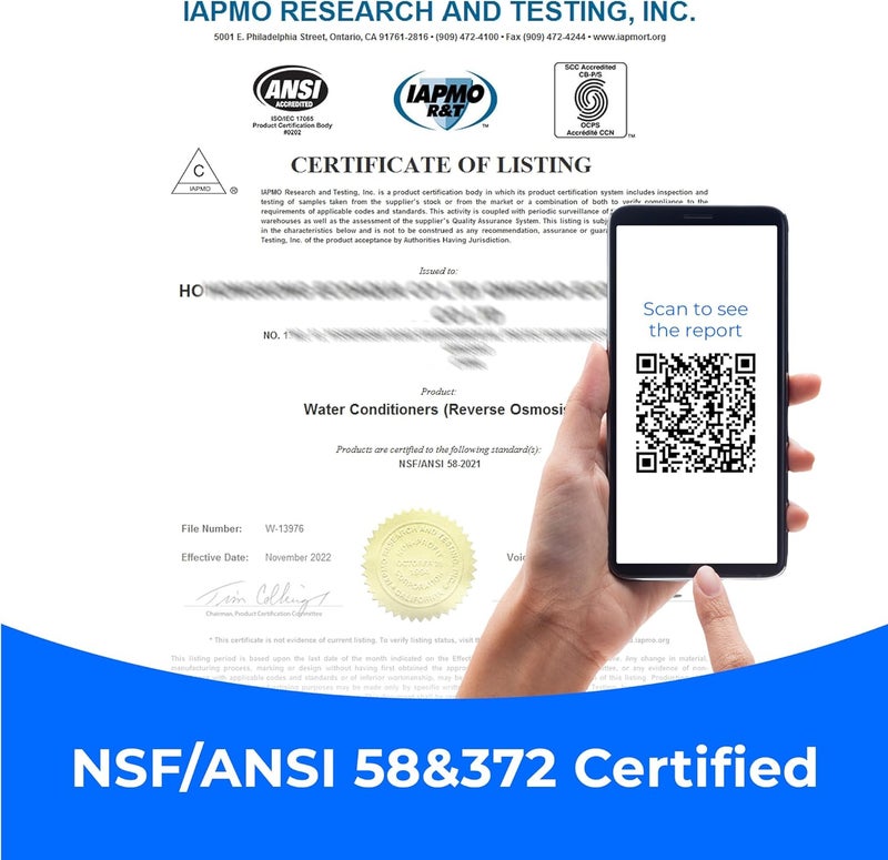 Waterdrop فلتر WD-G3P600-RO، معتمد من NSF، بديل لنظام التناضح العكسي WD-G3P600، عمر افتراضي 2 سنة - Image 2